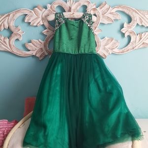 Girls size 8 emeralds elegant dress